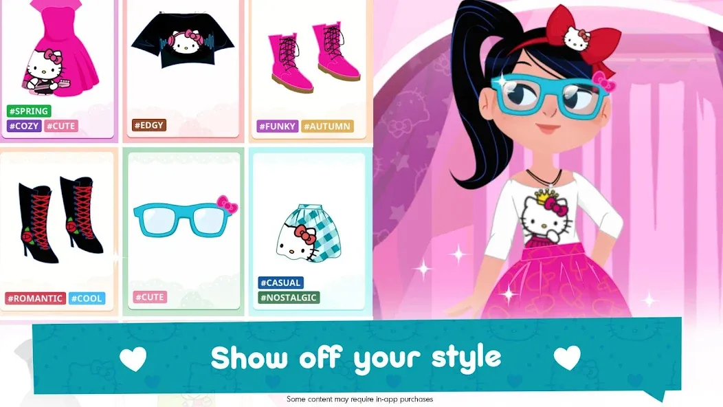 Hello Kitty Fashion Star взломанный APK — Безлимитные деньги и наряды — скриншот 5 Hello Kitty Fashion Star взломанный APK — Безлимитные деньги и наряды — скриншот 5
