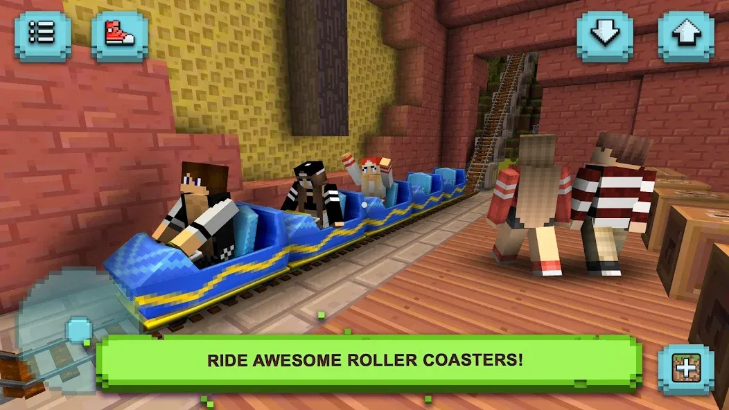Скачать Theme Park Craft: Build & Ride — Безлимитные деньги и ресурсы — скриншот 3