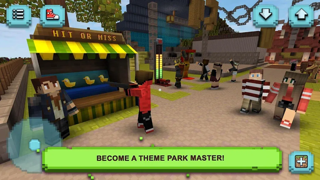 Скачать Theme Park Craft: Build & Ride — Безлимитные деньги и ресурсы — скриншот 4
