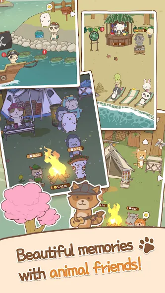 Скачать Animal Camping: Idle Camp на Андроид с модом — Много денег и все открыто — скриншот 4 Скачать Animal Camping: Idle Camp на Андроид с модом — Много денег и все открыто — скриншот 4
