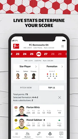 Bundesliga Fantasy Manager — взломанная версия, Безлимитные монеты и энергия — скриншот 4 Bundesliga Fantasy Manager — взломанная версия, Безлимитные монеты и энергия — скриншот 4