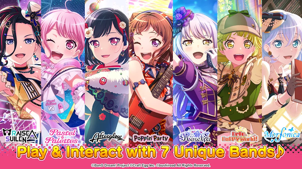 BanG Dream! Girls Band Party! мод на Андроид: Безлимитные ресурсы и все персонажи — скриншот 4 BanG Dream! Girls Band Party! мод на Андроид: Безлимитные ресурсы и все персонажи — скриншот 4