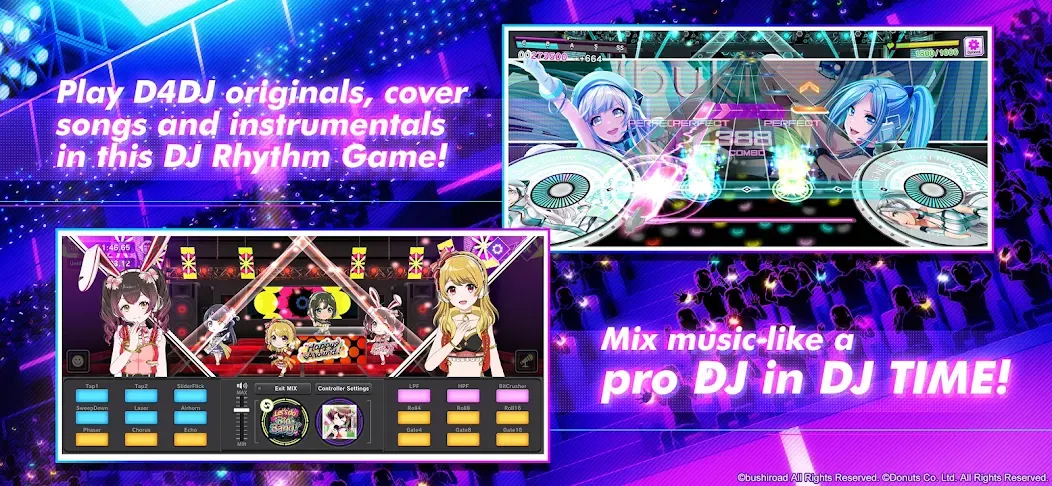 D4DJ Groovy Mix — взломанная версия, Безлимитные ресурсы и разблокирован весь контент — скриншот 2 D4DJ Groovy Mix — взломанная версия, Безлимитные ресурсы и разблокирован весь контент — скриншот 2