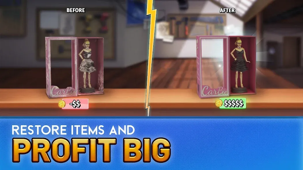 Bid Wars: Collect Items бесплатно на Андроид — мод: Безлимитные деньги и предметы — скриншот 3 Bid Wars: Collect Items бесплатно на Андроид — мод: Безлимитные деньги и предметы — скриншот 3