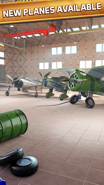 Idle Planes: Build Airplanes (Мод: Безлимитные деньги и все самолеты открыты) — скачать на Андроид — скриншот 1 Idle Planes: Build Airplanes (Мод: Безлимитные деньги и все самолеты открыты) — скачать на Андроид — скриншот 1