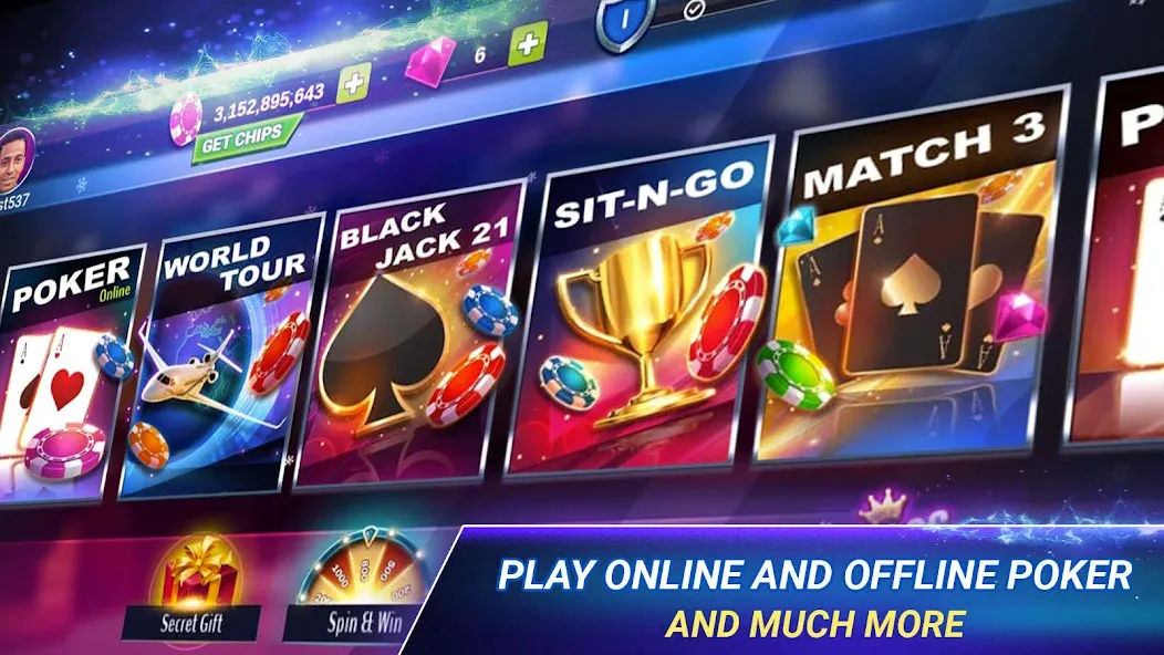 Мод Poker Zmist - Offline & Online — Безлимитные фишки и открытые столы, скачать APK — скриншот 2 Мод Poker Zmist - Offline & Online — Безлимитные фишки и открытые столы, скачать APK — скриншот 2