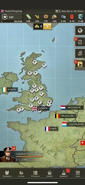 Call of War: Frontlines — взломанная версия, Безлимитные ресурсы и мощное оружие — скриншот 1 Call of War: Frontlines — взломанная версия, Безлимитные ресурсы и мощное оружие — скриншот 1