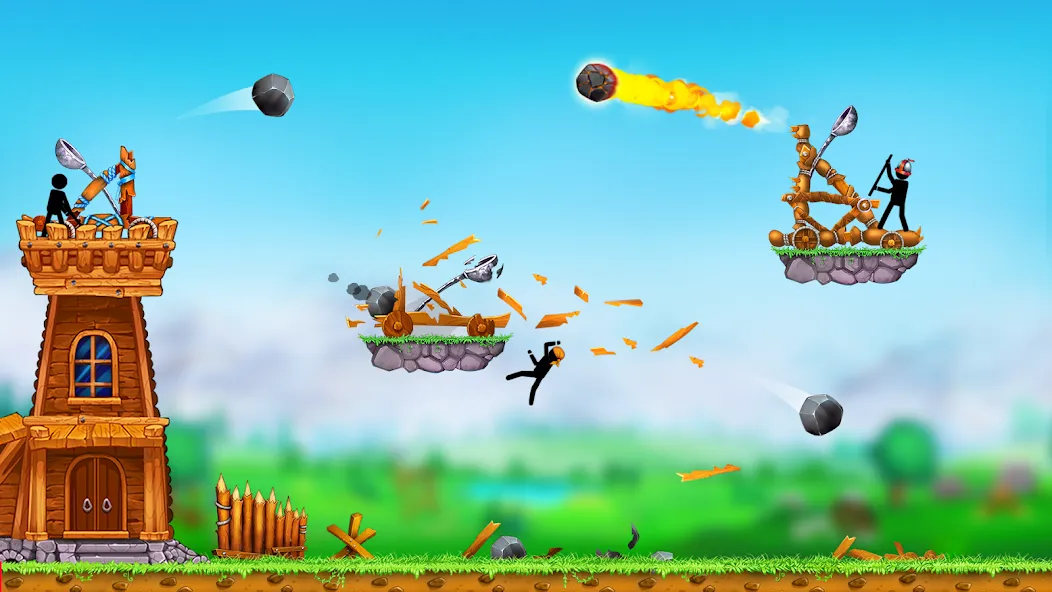 The Catapult 2 : bone masters (Мод: Безлимитные монеты и усиленная катапульта) — скачать на Андроид — скриншот 1