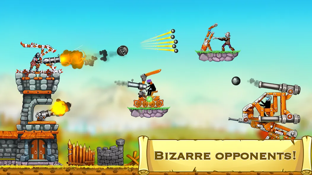 The Catapult 2 : bone masters (Мод: Безлимитные монеты и усиленная катапульта) — скачать на Андроид — скриншот 3