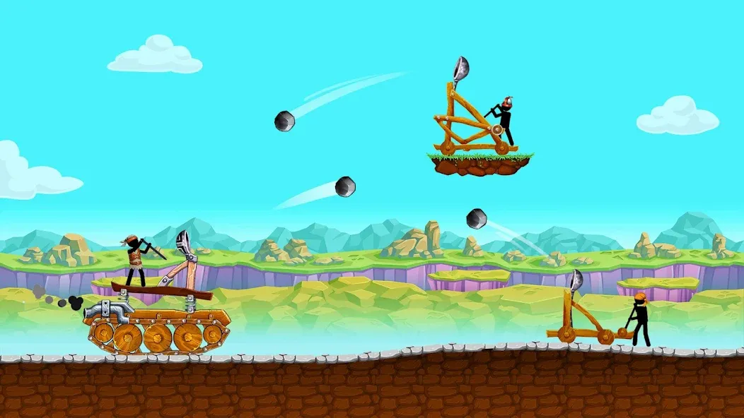 The Tank: Stick pocket hill (Мод: Безлимитные деньги и оружие) — скачать на Андроид — скриншот 2