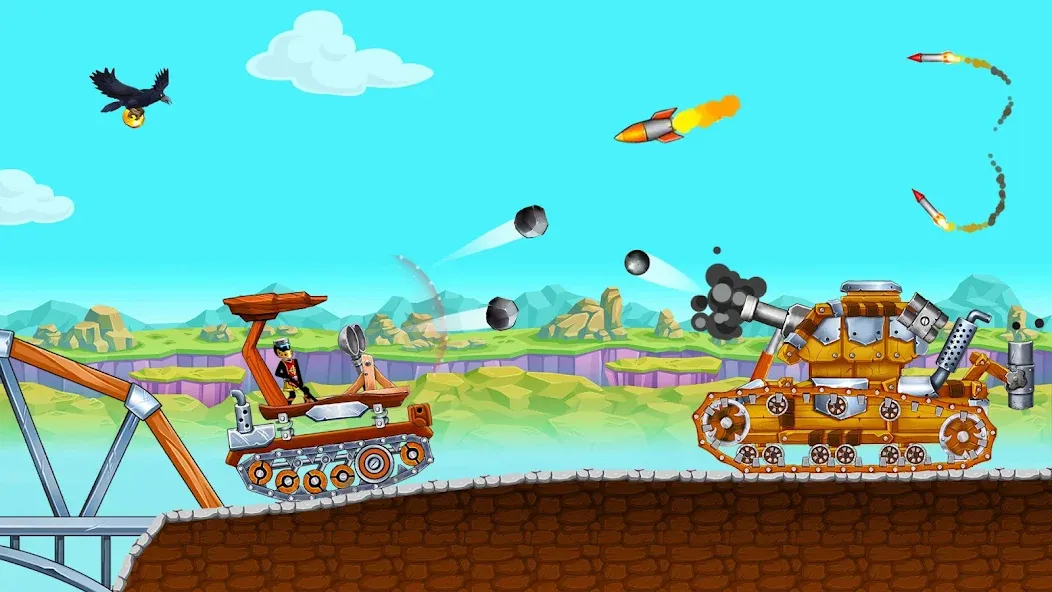 The Tank: Stick pocket hill (Мод: Безлимитные деньги и оружие) — скачать на Андроид — скриншот 4