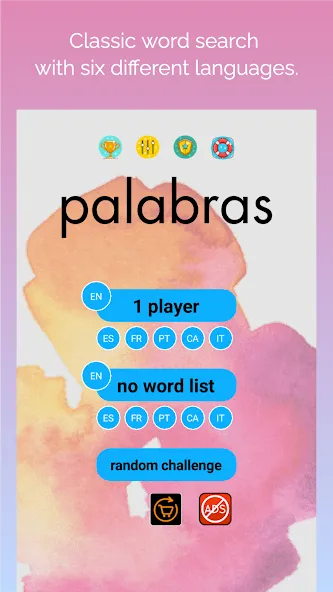 Скачать busca palabras: sopa de letras бесплатно — Безлимитные подсказки и монеты — скриншот 1 Скачать busca palabras: sopa de letras бесплатно — Безлимитные подсказки и монеты — скриншот 1