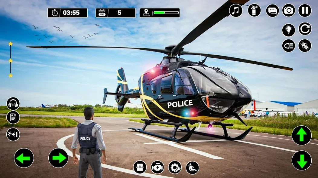 Police Helicopter Chase Game взломанный APK — Безлимитные деньги и всё открыто — скриншот 1 Police Helicopter Chase Game взломанный APK — Безлимитные деньги и всё открыто — скриншот 1