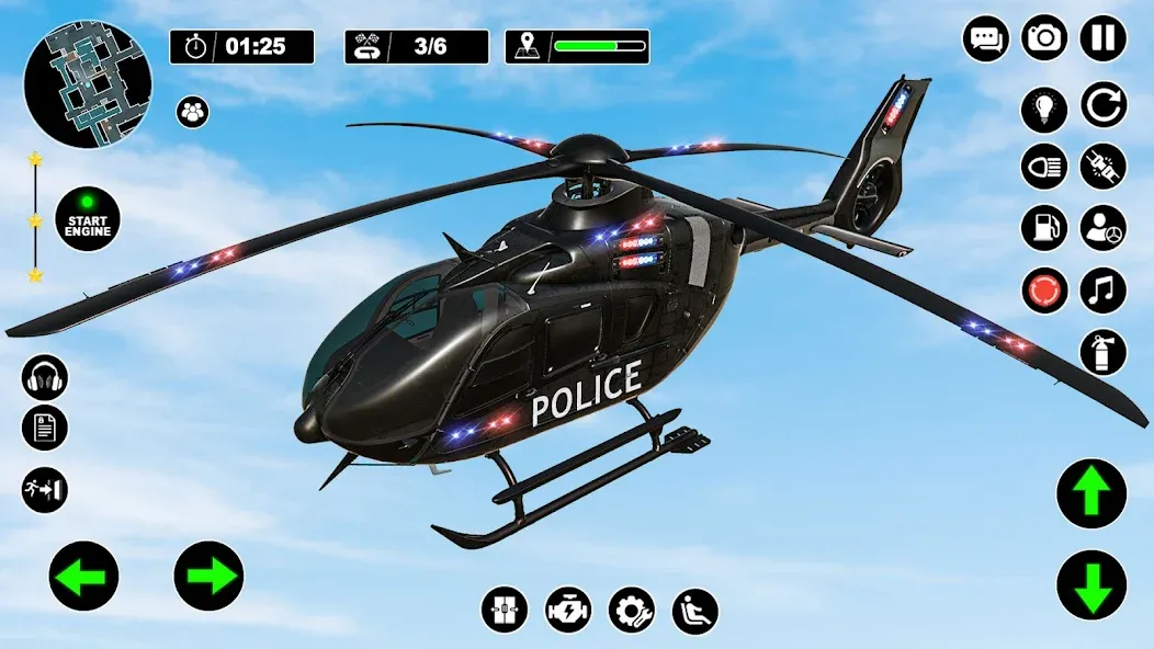 Police Helicopter Chase Game взломанный APK — Безлимитные деньги и всё открыто — скриншот 5 Police Helicopter Chase Game взломанный APK — Безлимитные деньги и всё открыто — скриншот 5