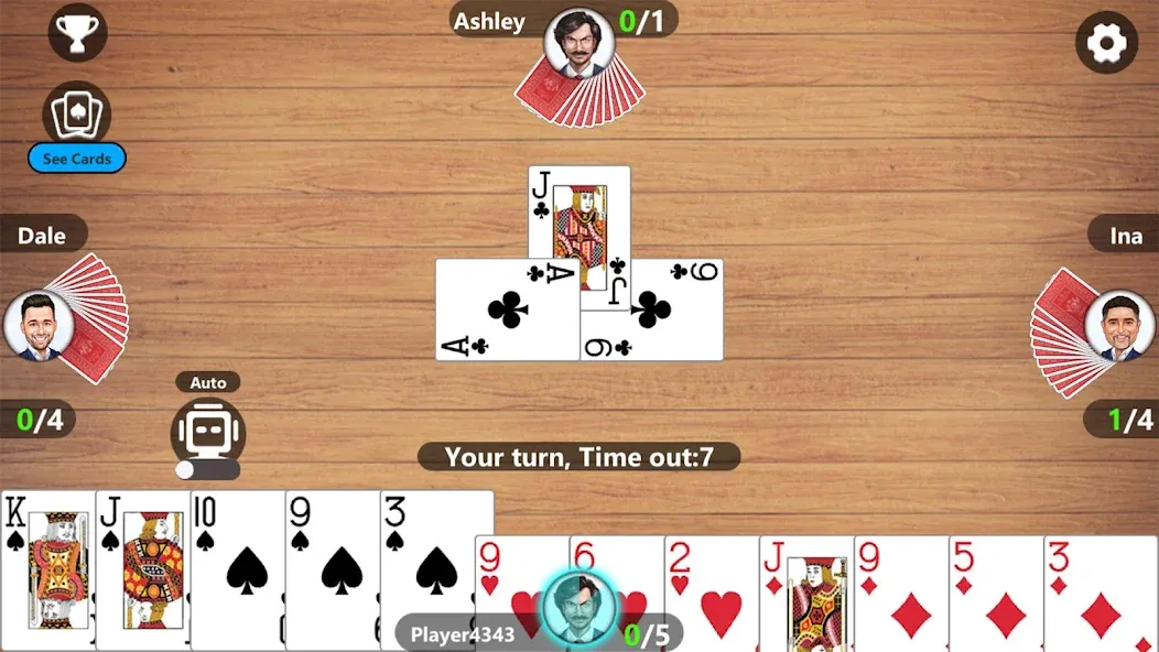 Скачать Callbreak Master 3 - Card Game Mod APK — Без рекламы и подсказки — скриншот 3
