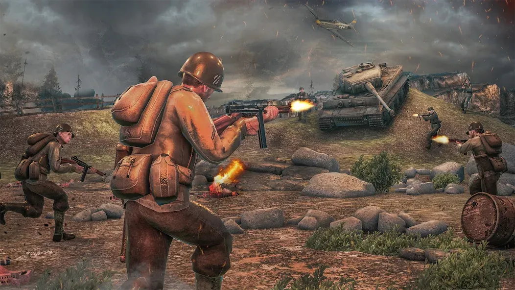 Medal of War – WW2 Games 2024 взлом APK — Безлимитные деньги и оружие — скриншот 1