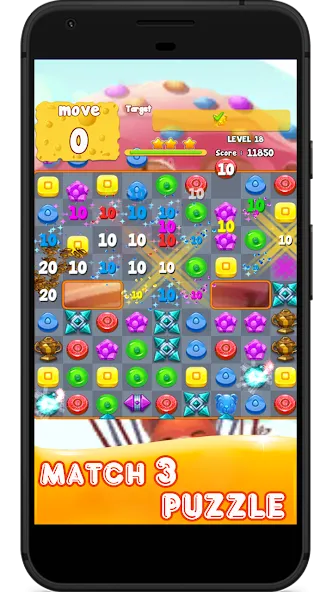 Candy 2024-Candy Match 3 Game на телефон — скачать мод: Безлимитные жизни и подсказки — скриншот 2 Candy 2024-Candy Match 3 Game на телефон — скачать мод: Безлимитные жизни и подсказки — скриншот 2
