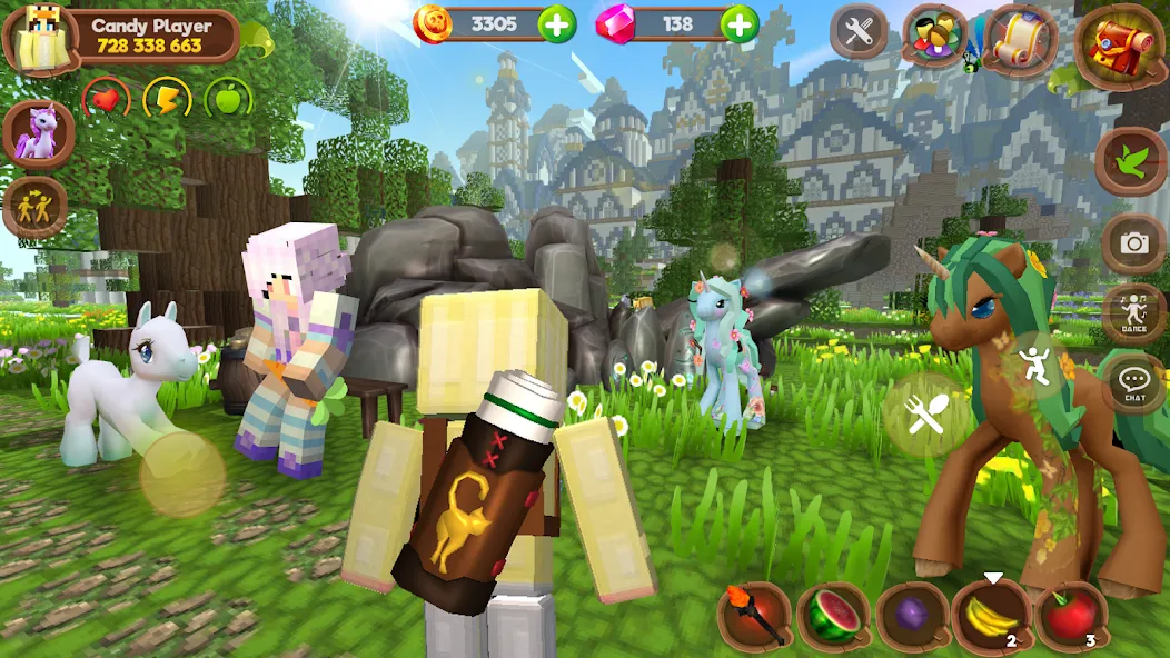Pony World Craft MOD APK скачать на Андроид — Безлимитные ресурсы и открыты все пони — скриншот 4