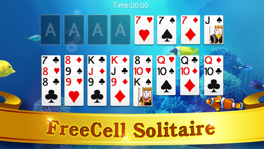 Скачать взлом FreeCell Solitaire — Безлимитные подсказки и отмена ходов — скриншот 5 Скачать взлом FreeCell Solitaire — Безлимитные подсказки и отмена ходов — скриншот 5