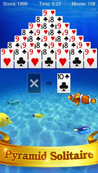 Скачать взлом Pyramid Solitaire — Безлимитные подсказки и отмены ходов — скриншот 1 Скачать взлом Pyramid Solitaire — Безлимитные подсказки и отмены ходов — скриншот 1