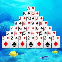 Скачать взлом Pyramid Solitaire — Безлимитные подсказки и отмены ходов