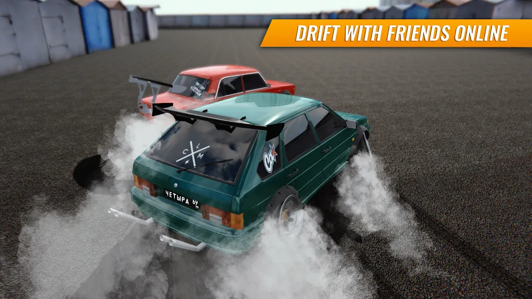 Russian Car Drift MOD APK скачать на Андроид — Безлимитные деньги и машины — скриншот 1
