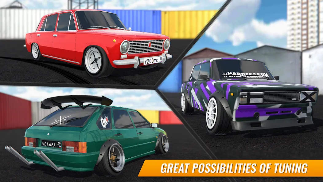 Russian Car Drift MOD APK скачать на Андроид — Безлимитные деньги и машины — скриншот 2