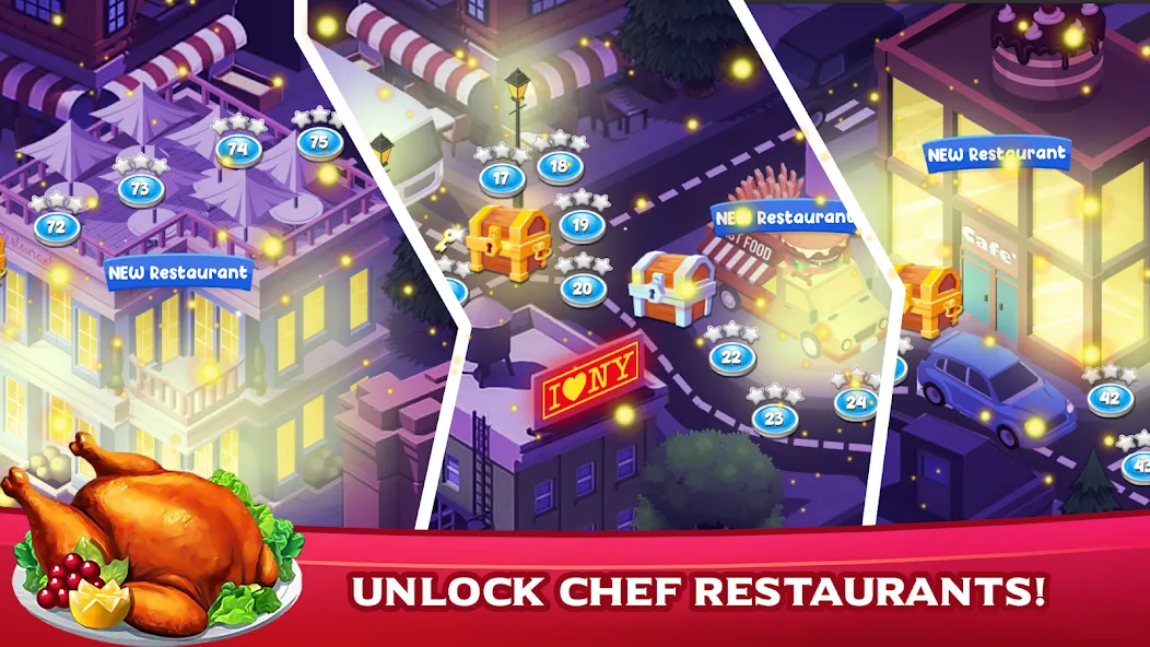 Скачать взлом Cooking Mastery: Kitchen games — Много монет и все рецепты — скриншот 2