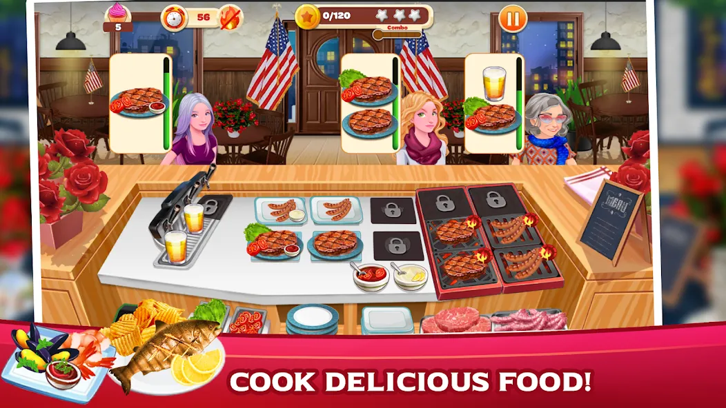 Скачать взлом Cooking Mastery: Kitchen games — Много монет и все рецепты — скриншот 3