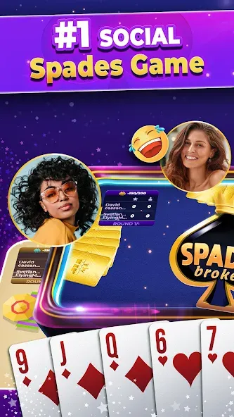 Скачать VIP Spades - Online Card Game Mod APK — Без рекламы и бесконечные монеты — скриншот 2