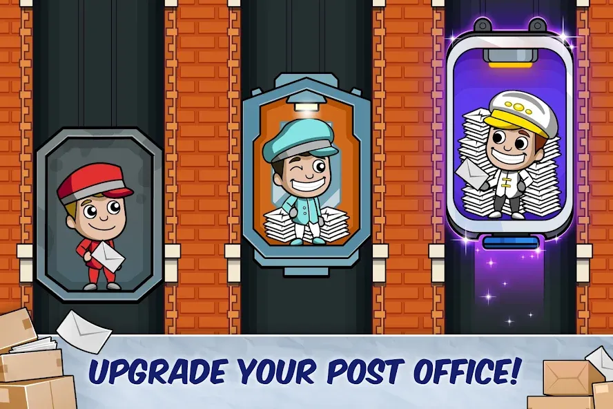 Idle Mail Tycoon — взломанная версия, Безлимитные деньги и бонусы — скриншот 4