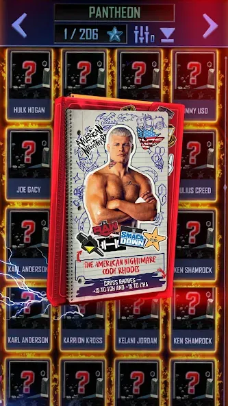 Скачать WWE SuperCard - Battle Cards на Андроид с модом — Безлимитные деньги и все карты — скриншот 3 Скачать WWE SuperCard - Battle Cards на Андроид с модом — Безлимитные деньги и все карты — скриншот 3
