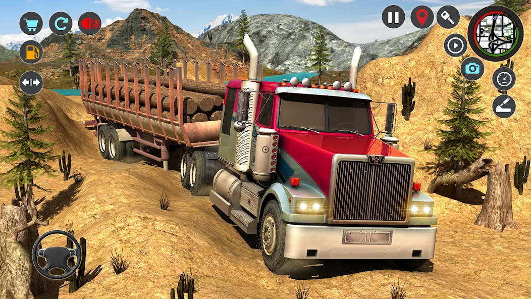 Transport Simulator Truck Game бесплатно на Андроид — мод: Безлимитные деньги и топливо — скриншот 1 Transport Simulator Truck Game бесплатно на Андроид — мод: Безлимитные деньги и топливо — скриншот 1