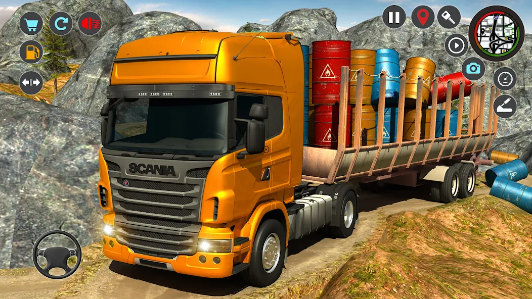 Transport Simulator Truck Game бесплатно на Андроид — мод: Безлимитные деньги и топливо — скриншот 4 Transport Simulator Truck Game бесплатно на Андроид — мод: Безлимитные деньги и топливо — скриншот 4