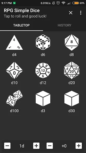 Скачать RPG Simple Dice последней версии — Бесконечные броски и все кубики — скриншот 1 Скачать RPG Simple Dice последней версии — Бесконечные броски и все кубики — скриншот 1