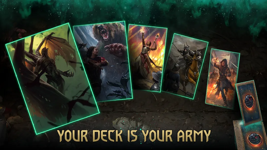 GWENT: The Witcher Card Game (Мод: Безлимитные осколки и открыты все карты) — скачать на Андроид — скриншот 1