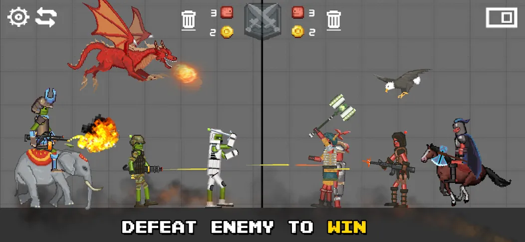 Battle Sandbox MOD APK: Безлимитные ресурсы и все юниты открыты — скриншот 4 Battle Sandbox MOD APK: Безлимитные ресурсы и все юниты открыты — скриншот 4