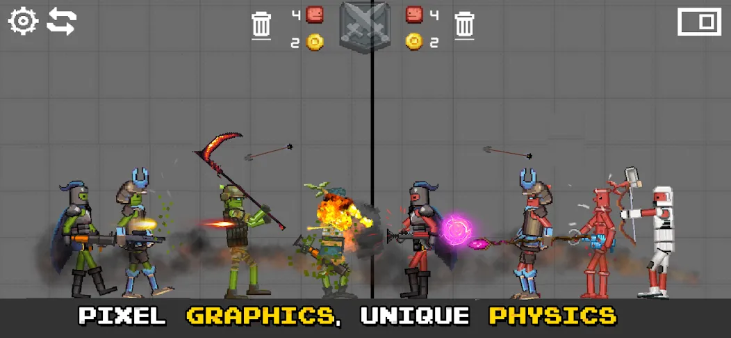Battle Sandbox MOD APK: Безлимитные ресурсы и все юниты открыты — скриншот 5 Battle Sandbox MOD APK: Безлимитные ресурсы и все юниты открыты — скриншот 5