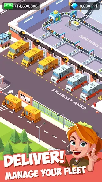 Idle Courier — Много денег и быстрые доставки, скачать мод APK — скриншот 2 Idle Courier — Много денег и быстрые доставки, скачать мод APK — скриншот 2