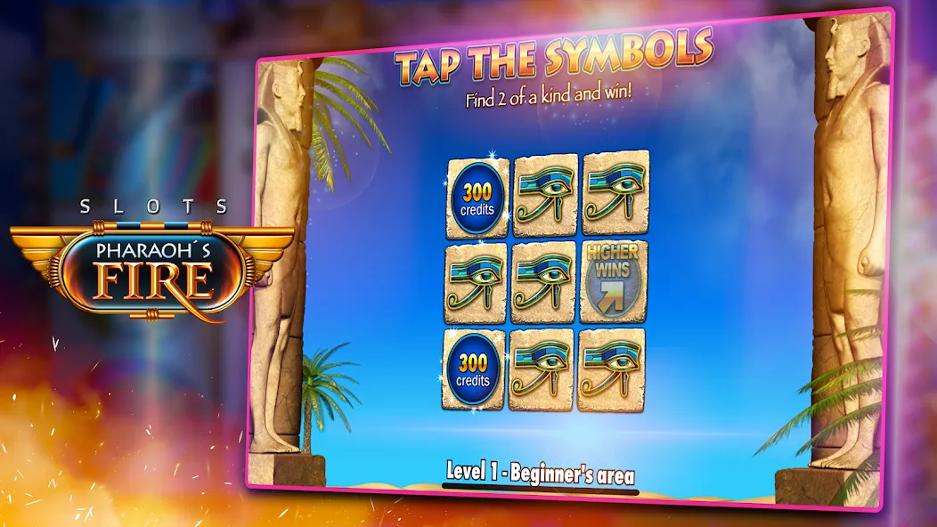 Slots - Pharaoh's Fire MOD APK: Безлимитные монеты и бесплатные вращения — скриншот 5 Slots - Pharaoh's Fire MOD APK: Безлимитные монеты и бесплатные вращения — скриншот 5
