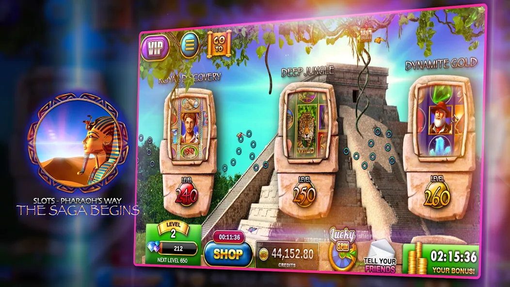 Slots - Pharaoh's Way Casino — скачать мод: Безлимитные монеты и бонусы — скриншот 1