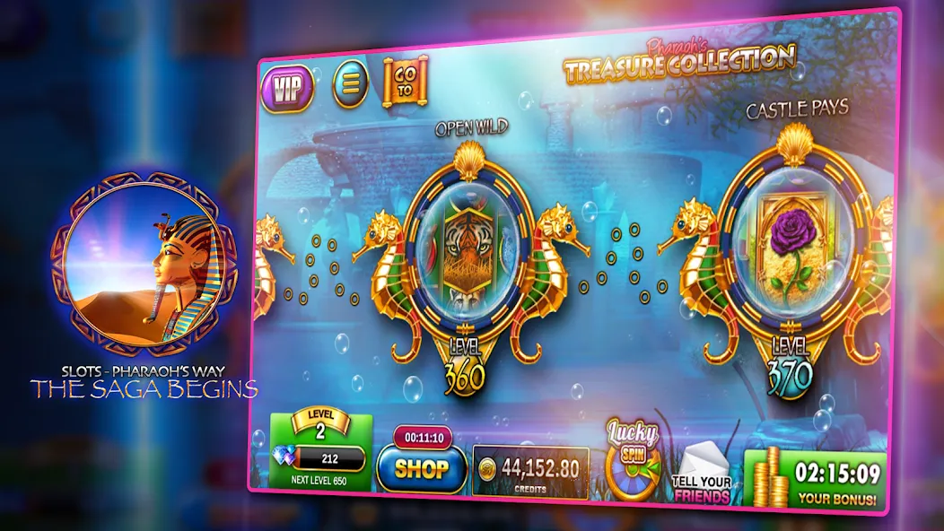 Slots - Pharaoh's Way Casino — скачать мод: Безлимитные монеты и бонусы — скриншот 2