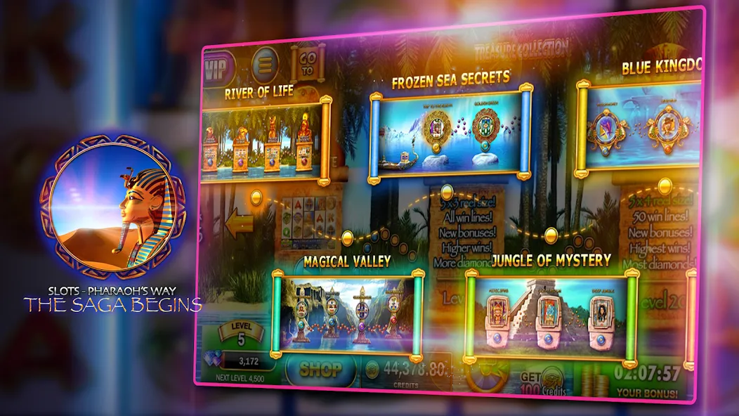 Slots - Pharaoh's Way Casino — скачать мод: Безлимитные монеты и бонусы — скриншот 5