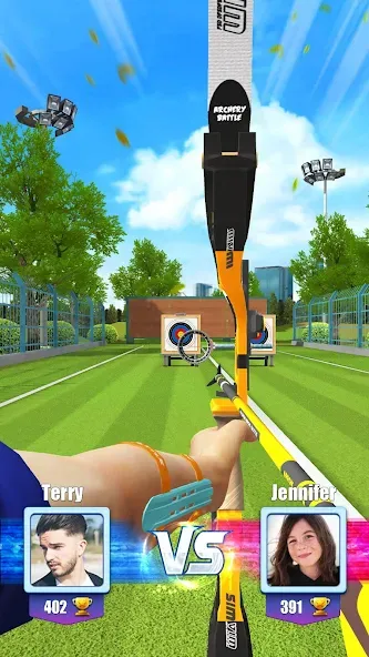 Archery Battle 3D на телефон — скачать мод: Безлимитные монеты и стрелы — скриншот 1 Archery Battle 3D на телефон — скачать мод: Безлимитные монеты и стрелы — скриншот 1