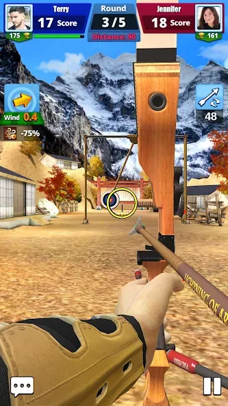 Archery Battle 3D на телефон — скачать мод: Безлимитные монеты и стрелы — скриншот 2 Archery Battle 3D на телефон — скачать мод: Безлимитные монеты и стрелы — скриншот 2