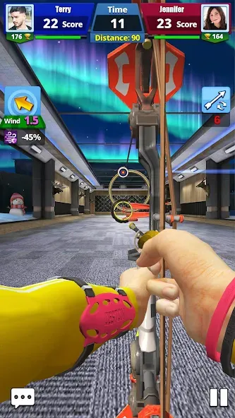 Archery Battle 3D на телефон — скачать мод: Безлимитные монеты и стрелы — скриншот 4 Archery Battle 3D на телефон — скачать мод: Безлимитные монеты и стрелы — скриншот 4