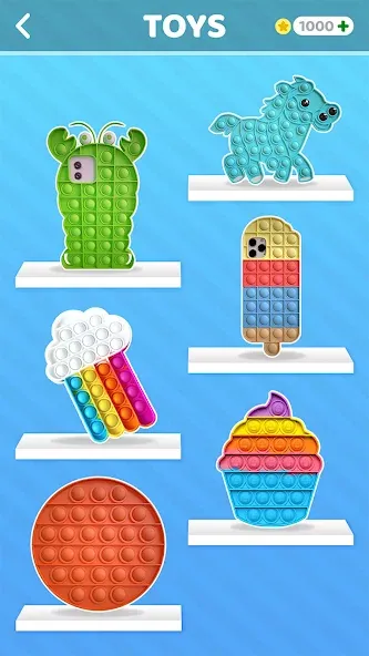 Pop it: Puppet Antistress Game взломанный APK — Без рекламы и все скины открыты — скриншот 1