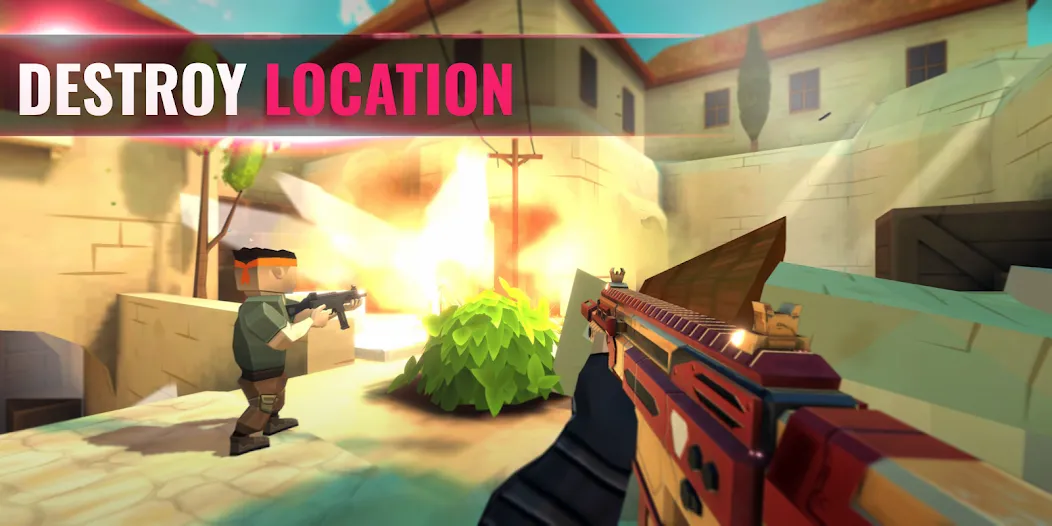 Tactic Shot: FPS Action 4v4 взломанный APK — Безлимитные патроны и здоровье — скриншот 4