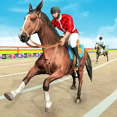 Mounted Horse Racing Games — Безлимитные деньги и все лошади открыты, скачать мод APK