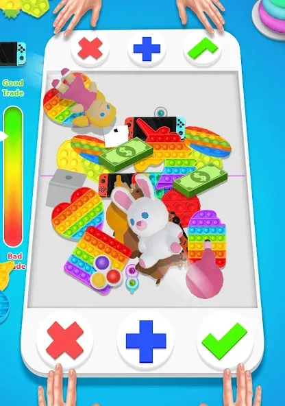 fidget trading: trade toys 3D мод на Андроид: Все игрушки разблокированы — скриншот 2 fidget trading: trade toys 3D мод на Андроид: Все игрушки разблокированы — скриншот 2